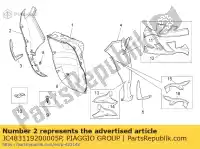 JC483119200005P, Piaggio Group, carénage avant droit. gris aprilia scarabeo light carb 125 200, Nouveau