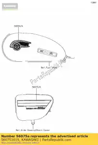 Kawasaki 560751619 patrón, cubierta lateral, rh - Lado inferior