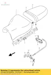 Here you can order the band assy,seat from Suzuki, with part number 4518035F00R42: