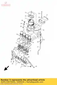 yamaha 3GM135970000 gewricht, carburateur 3 - Onderkant