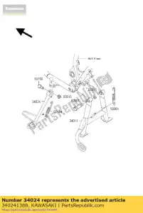 kawasaki 340241388 stand-side ej650-a3 - Bottom side