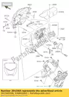 391560598, Kawasaki, almohadilla, lámpara principal, lh klx125caf kawasaki d tracker klx 125 2010 2011 2012 2013 2015 2016, Nuevo