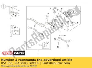 aprilia 851366 lever - Bottom side