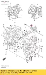 suzuki 0910312016 boulon - La partie au fond