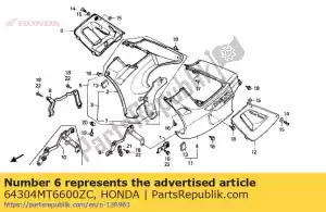 Honda 64304MT6600ZC tapa * r134 / pb190 / type3 * - Lado inferior
