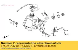 Aquí puede pedir collar, ajuste del tanque de combustible de Honda , con el número de pieza 17509KA3710: