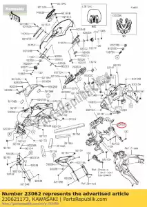 kawasaki 230621173 01 bracket-comp,cowling - Bottom side