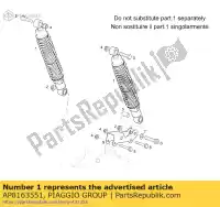 AP8163551, Piaggio Group, Shock absorber aprilia derbi  rambla scarabeo sport city sport city cube sport city street 125 250 300 2004 2005 2006 2007 2008 2009 2010 2012, New