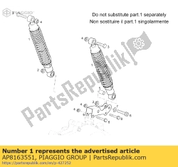 Aprilia AP8163551, Amortyzator, OEM: Aprilia AP8163551