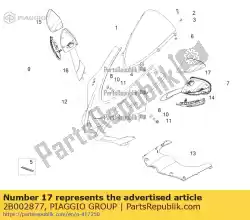 Qui puoi ordinare coperchio specchio sinistro da Piaggio Group , con numero parte 2B002877: