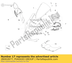 Aprilia 2B002877, Spiegelkap links, OEM: Aprilia 2B002877