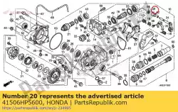 Aqui você pode pedir o colarinho, fr. Embreagem final em Honda , com o número da peça 41506HP5600: