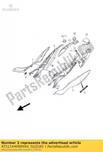 suzuki 4721144H00YAY capa, moldura, l - Lado inferior