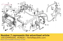 Here you can order the no description available at the moment from Honda, with part number 19032MM5000: