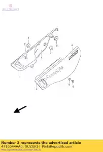suzuki 4716644AA0 hitteschild, fra - Onderkant