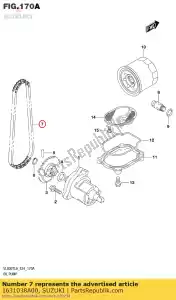 suzuki 1631038A00 chain.o / p-aandrijving - Onderkant