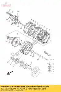 yamaha 3C1E63561000 asta, spingere 1 - Il fondo