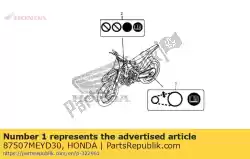 Aqui você pode pedir o etiqueta, corrente de transmissão em Honda , com o número da peça 87507MEYD30: