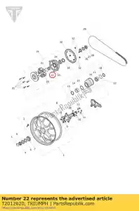 triumph T2012620 lager afstandhouder - Onderkant