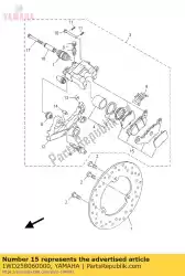 remblokkenset 2 van Yamaha, met onderdeel nummer 1WD258060000, bestel je hier online: