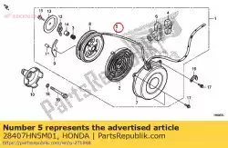 Here you can order the rope, recoil starter from Honda, with part number 28407HN5M01: