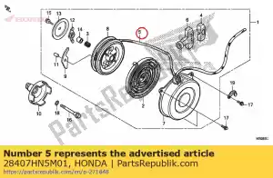 Honda 28407HN5M01 cuerda, arrancador de retroceso - Lado inferior