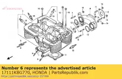 Here you can order the manifold,intake from Honda, with part number 17111KBG770: