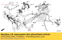 slang, radiator onder van Honda, met onderdeel nummer 19502MGZJ00, bestel je hier online: