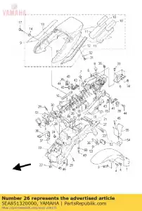 yamaha 5EA851320000 bracket, reflector 1 - Bottom side