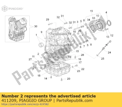 Aprilia 411209, Stift, OEM: Aprilia 411209