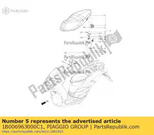 Piaggio Group 1B006963000C1 silla completa - Lado inferior