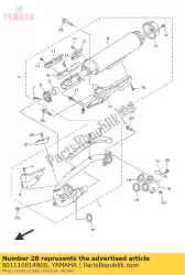 bout, zeskant. Socket knop van Yamaha, met onderdeel nummer 901110614800, bestel je hier online: