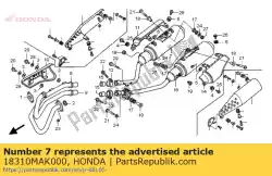 Aquí puede pedir no hay descripción disponible en este momento de Honda , con el número de pieza 18310MAK000: