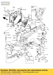 Here you can order the pipe-water zg1000-a5 from Kawasaki, with part number 391921028: