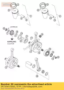 ktm 54730015000 conr.rep.kit 360/380 135mm '97 - Il fondo