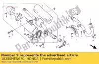 18350MEN670, Honda, comp silencieux, fr honda crf  r crf450r 450 , Nouveau