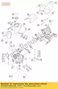 ktm 9050801800028 sob a bandeja branca - Lado inferior