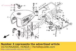 Tutaj możesz zamówić poduszka, pompa paliwa od Honda , z numerem części 16701MAA000: