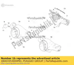 Piaggio Group 1B003353000MD vordercover - La partie au fond