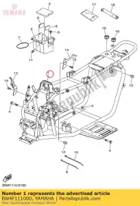 yamaha BW4F111000 frame comp. - Lado inferior