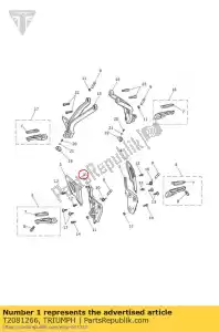 triumph T2081266 stuurplaat rechts grafiet - Onderkant
