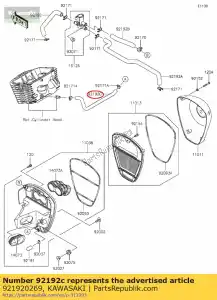 kawasaki 921920269 tube, coup vn900b6f - La partie au fond