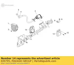 Qui puoi ordinare contr. Dev. Ign. Da Piaggio Group , con numero parte 639795: