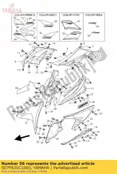 Ici, vous pouvez commander le emblème 2 auprès de Yamaha , avec le numéro de pièce 5D7F835C1000: