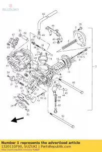 Suzuki 1320110F90 carburateur - Onderkant