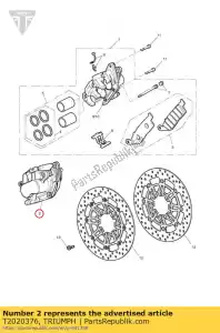 triumph t2020376 caliper - Middle