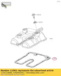 Qui puoi ordinare guarnizione, coperchio testa bx250aef da Kawasaki , con numero parte 110610888: