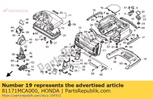 honda 81171MCA000 cubierta, maletero interior - Lado inferior