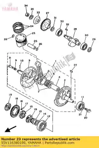 yamaha 55V116380100 zuiger (1,00 mm o / s) - Onderkant