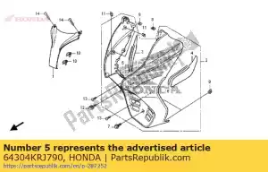 Honda 64304KRJ790 uszczelnienie b r, maskowanie - Dół